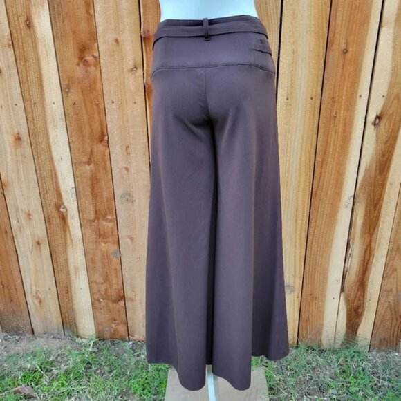 Black Halo Women's Wrap Around Apron Tie Waist Wide Leg Trousers - Picture 7 of 7